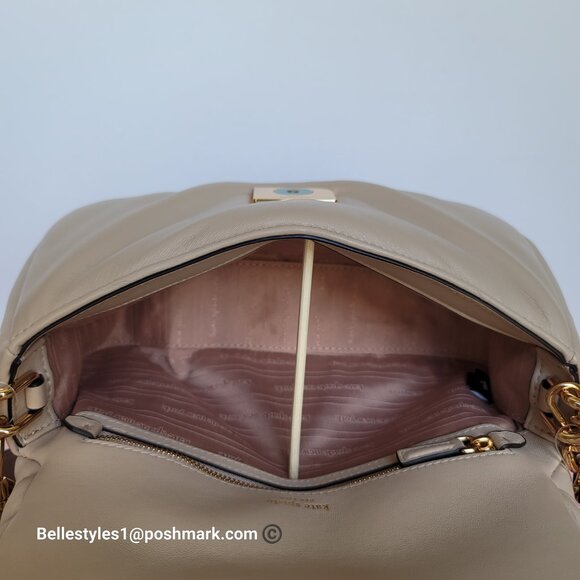 KATE SPADE Dakota Puffy Smooth Leather Convertible Crossbody Bag- Feather🎈$248⭐ - Picture 15 of 16